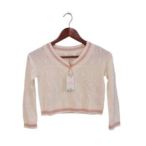Peyton Bre New Anything But Ordinary Vneck‎ Academia School Preppy Girls Sweater